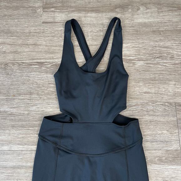 Free People Movement Black Back It Up Onesie Athletic Jumpsuit Bodysuit (Sz XS) - Picture 4 of 8